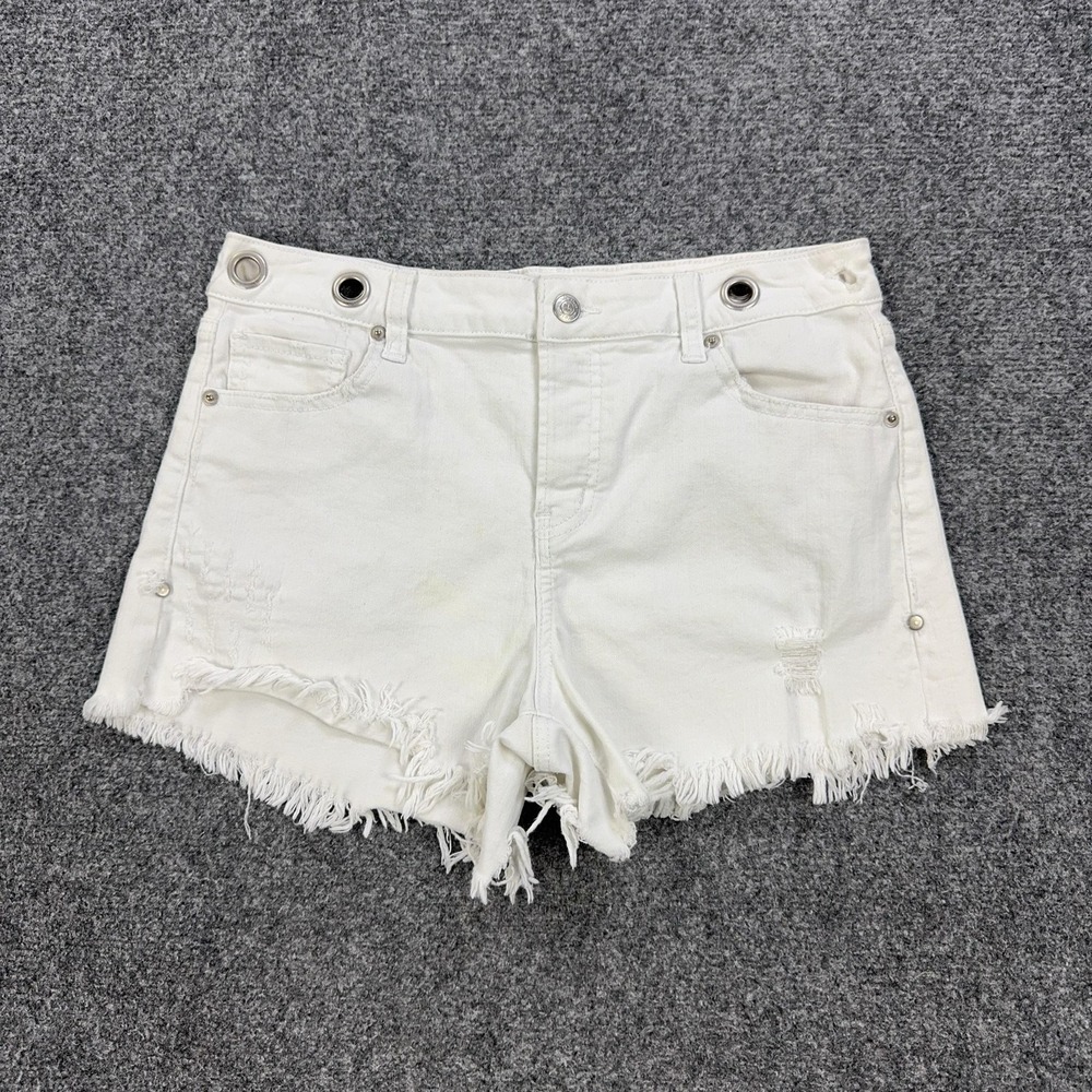 Altar'd State Shorts Womens 29 White Denim Cutoff Frayed Hem Casual Summer